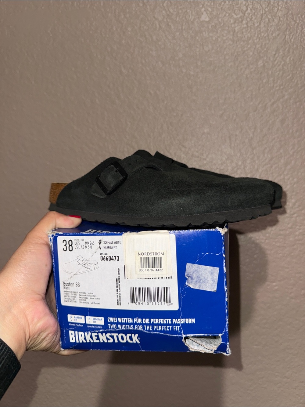 Birkenstock Boston Clog in Black Suede